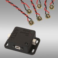 Evaluation Kit 300Hz: aktives Target mit 6 LEDs, Elektronik in Gehäuse, Mini-USB Power