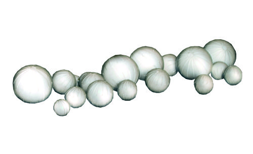 Viele ART Einzelmarker reflektierende Kugeln für Tracking auf weißem Hintergrund
